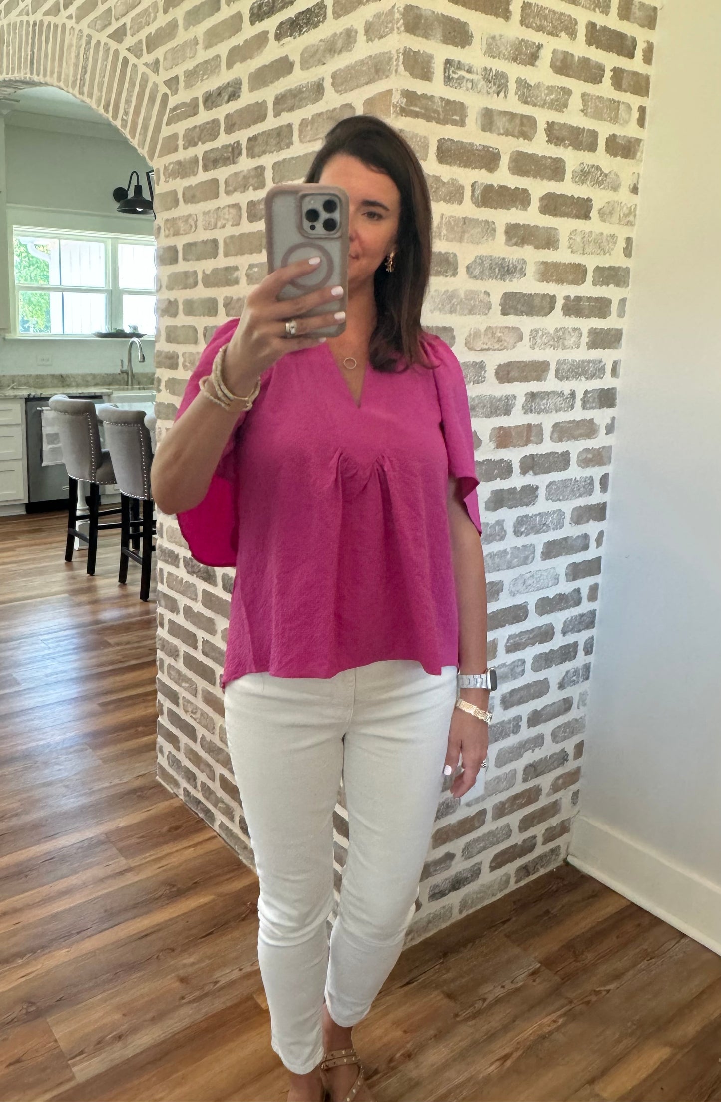 Kaila Flutter Sleeve blouse