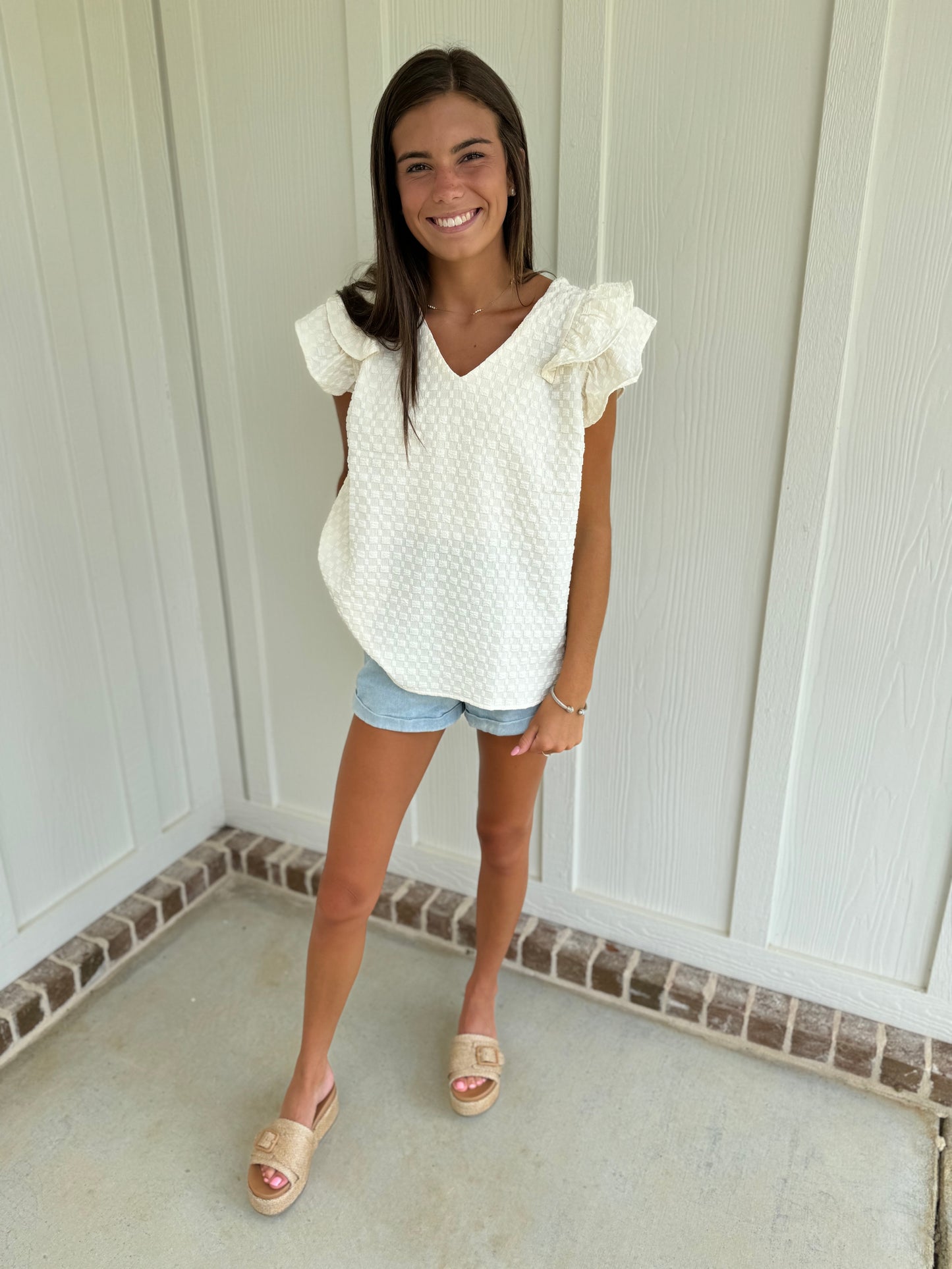 Susanna Vneck Blouse