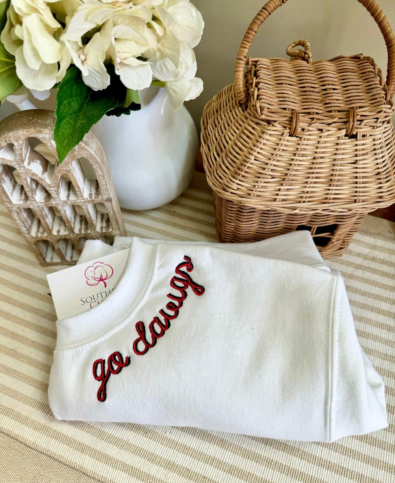 Double Stacked font collar Sweatshirt