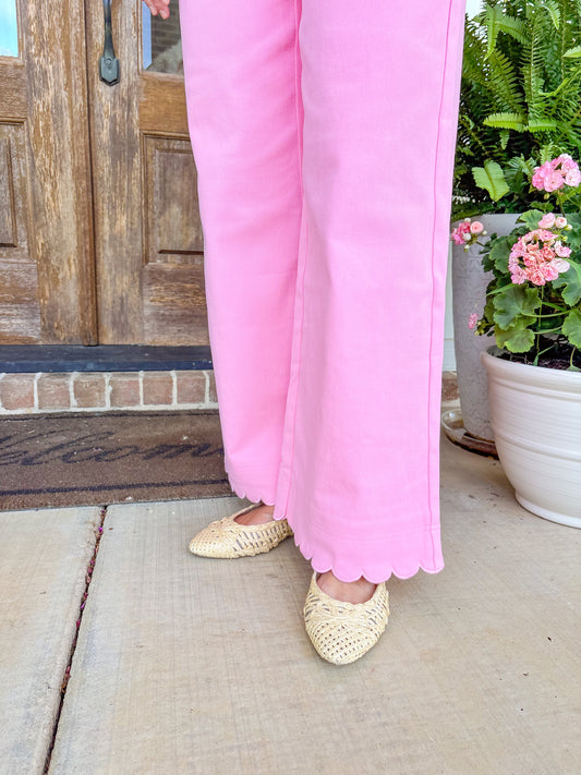 Sweetheart Scallop Pants