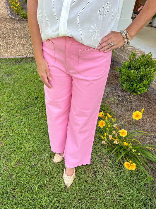 Sweetheart Scallop Pants