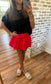 Red Game Day Mini-Skirt