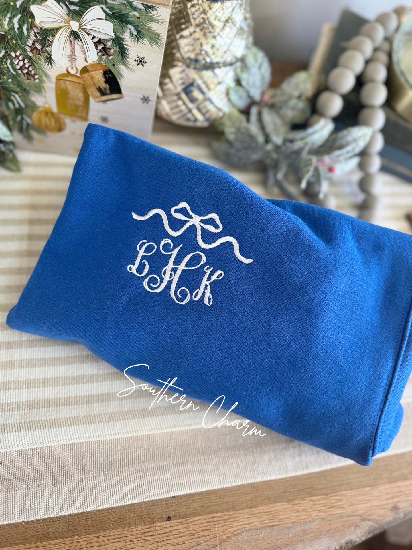 Preppy & Monogram Bow Sweatshirt