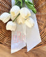 Monogrammed Prom Satin Ribbon- white
