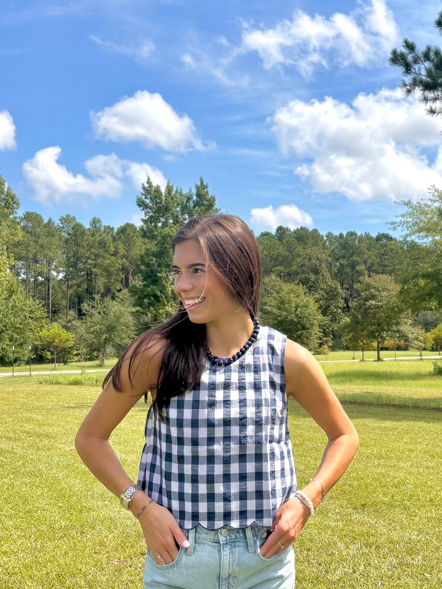 Cindy Gingham top