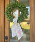 Monogrammed Spring Plaid wreath Sash