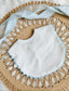 Cotton Pique Baby Bib with RicRac trim