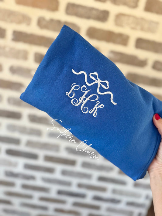Preppy & Monogram Bow Sweatshirt