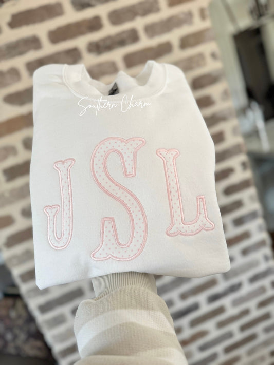 Monogram Fishtail Font Sweatshirt