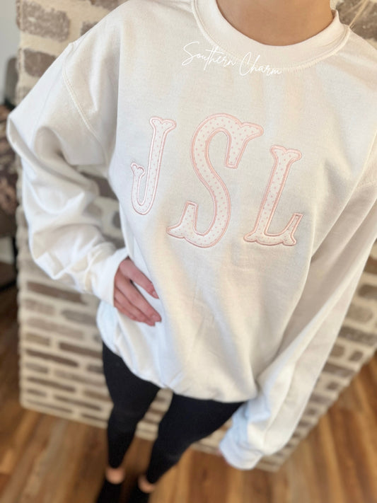 Monogram Fishtail Font Sweatshirt