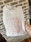 Scallop Monogram Circle applique Font Sweatshirt